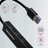 AXAGON HMA-GL3A Wieloportowy hub USB 4in1, 5Gbps, 3x USB-A + GLAN, metalowy, 20cm USB-A kabel